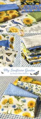 My Sunflower Garden By Jane Shasky For Henry Glass Quilt Fabric Collections Fabric Panel Quilts Sunflower Quilts
