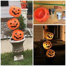 I'm going to share plastic pumpkin bucket craft. Dollar Plastic Pumpkin Bucket Craft Ideas Crafty Morning