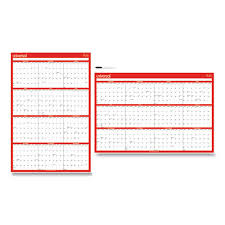Sometimes during a busy day at work, you need to look up a date on the calendar. Erasable Wall Calendar 24 X 36 White Red 2021