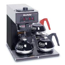 bunn vp17 3 ss pourover commercial coffee brewer with three lower warmers stainless steel