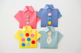 I saw rajni's craftivity make this card and wanted to try it for myself. Easy Origami Shirt Father S Day Card