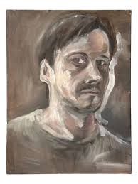 CHRISTIAN PROBST (1957-2025) autoportrait huile sur toile (Gebraucht) in  Morges für CHF 100