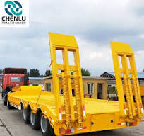 3 Axle Lowboy Truck 60 Ton 50 Tons 70 Tons Capacity Lowbed Trailer