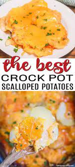 Slow Cooker Scalloped Potatoes Recipe Crock Pot Cheesy Potatoes Recipe Scalloped Potatoes Potato Recipes Slow Cooker Scalloped Potatoes