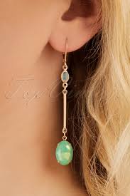 Check spelling or type a new query. 70s Christine Opal Drop Earrings In Seafoam Green