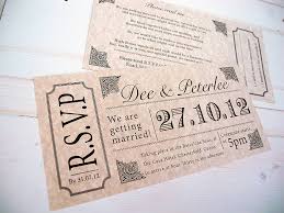 Vintage Style Concert Ticket Vintage Style Wedding Invitations Ticket Wedding Invitations Vintage Wedding Invitations