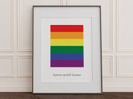 Rainbow Pride Flag Quote Print LGBTQIA Unframed Print Home - Etsy