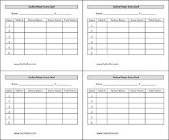In some games, a joker is added. Euchre Score Cards Template Free Download Speedy Template