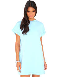 Buy Baby Blue Shirt Dress Cheap Online