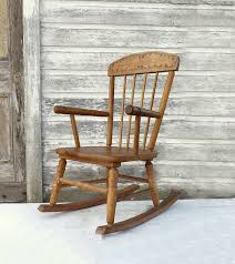 Vintage Wooden Child S Rocking Chair 1940 S Red Etsy Rocking Chair Wooden Rocking Chairs Chair