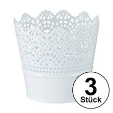 Wir haben was für töpfe über. 3x Ubertopf Spitze 11cm Durchmesser Weiss Kaufland De