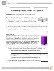 Click on the continental crust and drag it over the dashed outline of. Prismcylinderse 1 Name Date Student Exploration Prisms And Cylinders Vocabulary Cylinder Height Of A Cylinder Or Prism Prism Volume Prior Course Hero