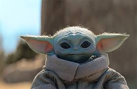 Grogu Meets Blue Butterflies At The Jedi Temple On So Long As He S With Her He S On The Right Path Star Wars Baby Yoda Art Blue Butterfly