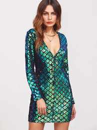 Shop Peacock Green Deep V Neck Sequin Bodycon Dress Online Shein Offers Peacock Green Deep V Neck Sequin Bodycon Dress Incredible Clothing Green Sequin Dress