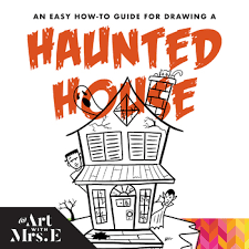 Learn how to draw spooky house pictures using these outlines or print just for coloring. Haunted House How To Guide By Art With Mrs E Tpt