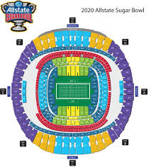 Seating Diagram Official Site Of The Allstate Sugar Bowl