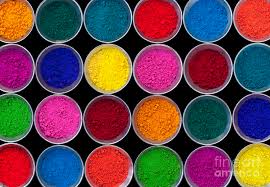 Pots of Coloured Powder Pattern Photograph by Tim Gainey