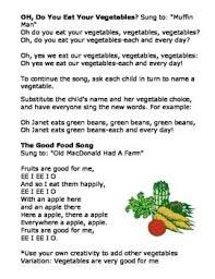 Fruit And Vegetable Songs Preschool Food Preschool Healthy Eating Preschool Songs