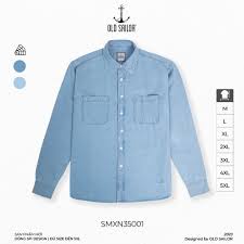 Áo sơ mi denim Old Sailor - SMXN35001- xanh nhạt - Big Size Upto 5XL