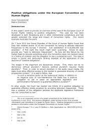 Law obligations derived from law are 1) not presumed but must be expressly determined in this in sagrada v. On Positive Obligations Arising From The Echr
