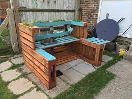 Pallet wood, some 10mm thick mdf for drawer bases. Recycled Pallet Wood Outdoor Kitchen Pallet Furniture Outdoor Pallet Outdoor Mud Kitchen