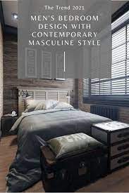 With this presentation, modern furniture. Men S Bedroom Design With Contemporary Masculine Style Architecturein