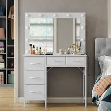 Vanity Desk With Power Outlet 5 Cloth