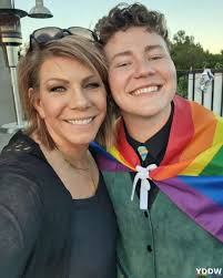 Meri Brown standing with her transgender and queer child Leon Brown,  showing how love, growth, and support can evolve publicly while remaining  deeply personal. 🌈🤍