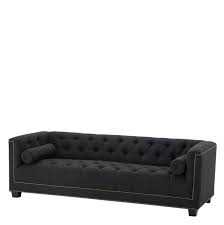Black Sofa Eichholtz Paolo Black Sofa Sofa Chesterfield Style Sofa