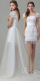 224 Fashion Two Way Wear Wedding Dress Cocomelody Wedding Dresses Dresses Wedding Dresses Lace