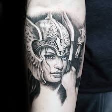 Yazhiji 32 sheets temporary tattoos stickers, 8 sheets fake body arm chest shoulder tattoos for men women with 24 sheets tiny temporary tat. Top 30 Valkyrie Tattoos For Men