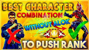 In this page you can download an image png (portable network graphics) contains a free fire alok character isolated, no background with high quality, you will help you to not lose your. Best Character Without Alok To Push Rank Free Fire Best Character Combination Youtube