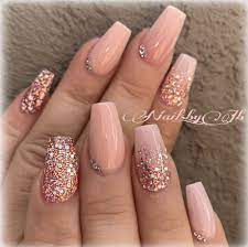 Pin By Vanessa Garcia On Nails Blush Nails Peach Nails Coral Acrylic Nails