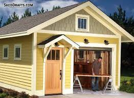Most storage sheds are built in summer for a more the building inspector will review the plans to make sure the shed conforms to all local and national building codes. 16 20 Gable Garage Shed Plans Blueprints To Construct Workshop Shed
