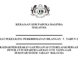 2) cuti kuarantin sehingga 5 hari tanpa rekod untuk penjawat awam yang mempunyai. Jabatan Perkhidmatan Awam Archives Page 12 Of 14 Pekeliling Terbaru Kerajaan