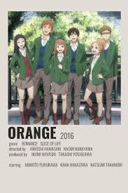 Orange Poster By Cindy Film Posters Minimalist Movie Posters Minimalist Anime Orange