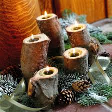 Holiday Decorations Inspired By Nature Christmas Decorations Yule Decorations Log Candles
