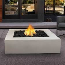 Mezzo Square Fire Table Antique White Outdoor Fire Pit Propane Fire Pit Fire Pit