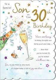 Happy 30th birthday wishes for him| romantic birthday wishes for 30 year old boyfriend. Stunning Top Range Words Son 30 30th Birthday Greeting Card Amazon De Stationery Office Supplies