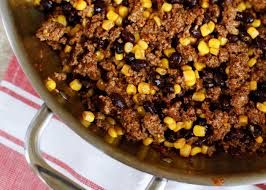 The Best Taco Meat Starts With Ground Beef Seasoned Generously With Mexican Spices Is Tossed With Black Beans And Corn To C Taco Meat Recipes Taco Meat Recipes