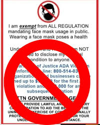 Now that utah has a target date of april 10 to end the statewide mask mandate, business owners are making plans on how to move forward. Fake Face Mask Exempt Cards Encourage People To Claim Disability To Avoid Washington S Mask Mandate King5 Com