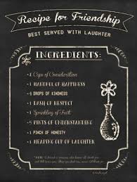 Recipe For Friendship Art Print By Jennifer Pugh At Art Com Friendship Recipe Friendship Art Friendship Canvas