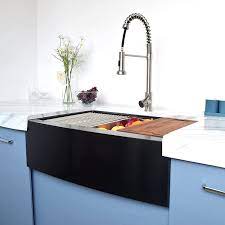Find kitchen sink accessories now. Buy 33 Inch Black Farmhouse Sink Apron Front Kitchen Sink 304 Stainless Steel 16 Gauge Ledge Workstation Single Bowl Farm Kitchen Sink With Accessories Online In Germany B08lqdzylt