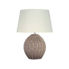 Sold and shipped by nuloom. Cream Wash Rattan Table Lamp With Cream Cotton Shade