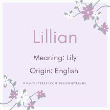 Lillian Baby Names Welsh Baby Names Country Baby Names