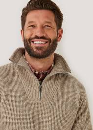 Lincoln Stone Knitted 1/4 Zip Sweatshirt