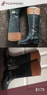 Michael Kors Black And Brown Boots Michael Kors Riding Boots Riding Boots Boots Michael Kors Shoes Heels
