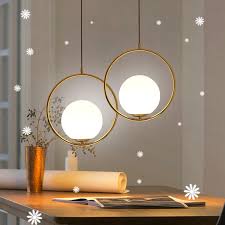 Finished in gold and with opal glass balls, this lamp hangs beautifully over tables and living areas. Nordic Pendant Light Gold Frame Glass Bubble Hanging Lamp Milk White Glass Lampshade For Lobby Dining Room Kitchen Restaurant Pendant Lights Aliexpress