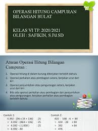 Operasi hitung campuran kelas 6. Operasi Hitung Campuran