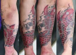 Red Koi Fish On Forearm By Graynd On Deviantart Koi Fish Tattoo Forearm Tattoos For Guys Koi Fish Tattoo